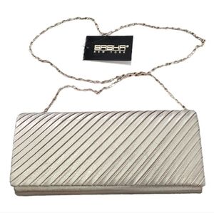 Sasha New York Gold Clutch NWT